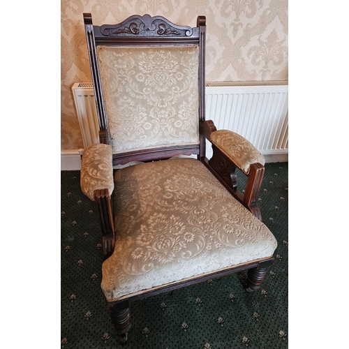 68 - A good pair of late 19th early 20th Century His and Hers Armchairs.