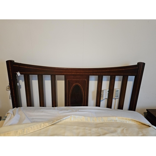 90 - An Edwardian Mahogany and Inlaid Bed.