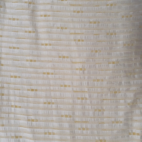 427 - A Large pair of Lined Curtains, Cream ground. 
Good condition, very clean.
Peated Top width 105 cm e... 