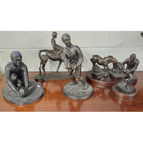 173 - A group of Genesis Figures of Rugby players and Equestrian theme.