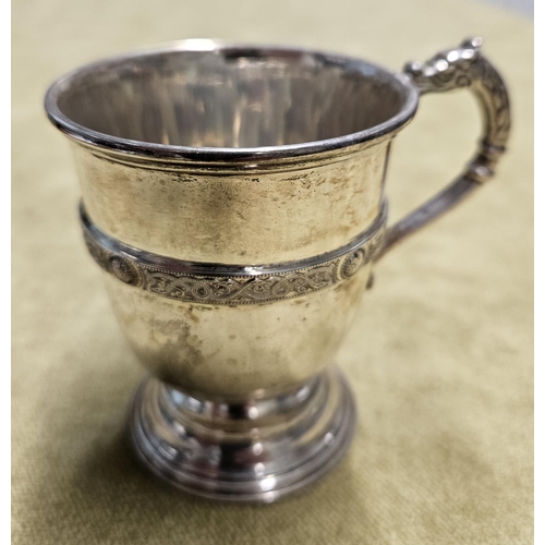 308 - An Irish Silver Cup by Alwright and Marshall, 124 gms approx.