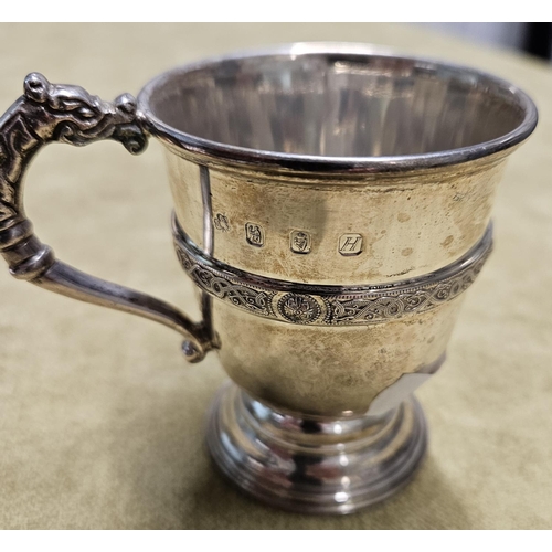 308 - An Irish Silver Cup by Alwright and Marshall, 124 gms approx.