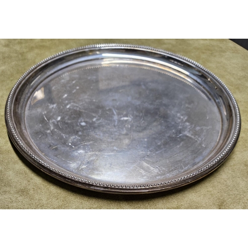 314 - A large English Silver Salver, approx 251/2 cm diameter, 445 gms approx.