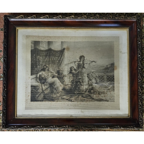 347 - A very large 19th Century Print, 'The Bird Charmer' along with another 'The Merry Trio' in good orig... 