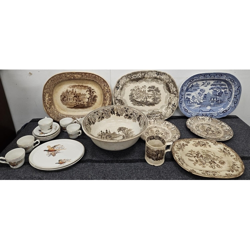 603 - A good selection of 19th Century possibly some earlier Delftware to include Chargers etc.