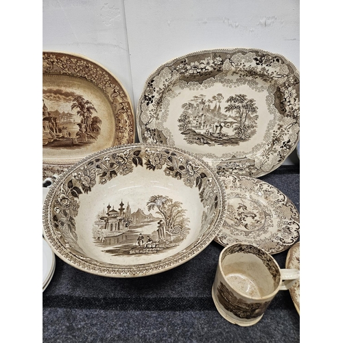 603 - A good selection of 19th Century possibly some earlier Delftware to include Chargers etc.