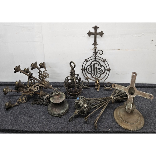 648 - A quantity of Brass Religious Items.