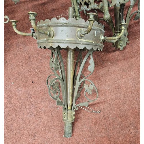 689 - A group of 19th Century Brass Candelabra Tops.