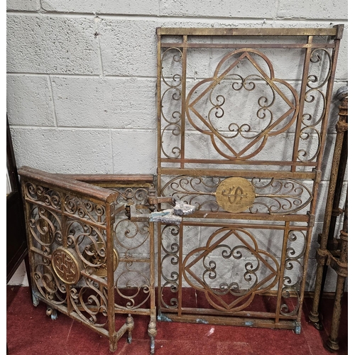 699 - A pair of Brass Altar Gates along with an Altar Rail.