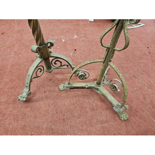 740 - Two 19th Century votive/prayer Candle Stands.