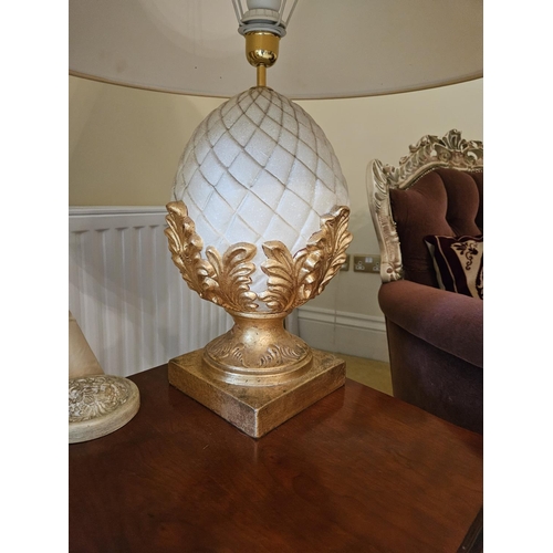 35 - A good pottery table Lamp with shade.
H 50  cm approx.