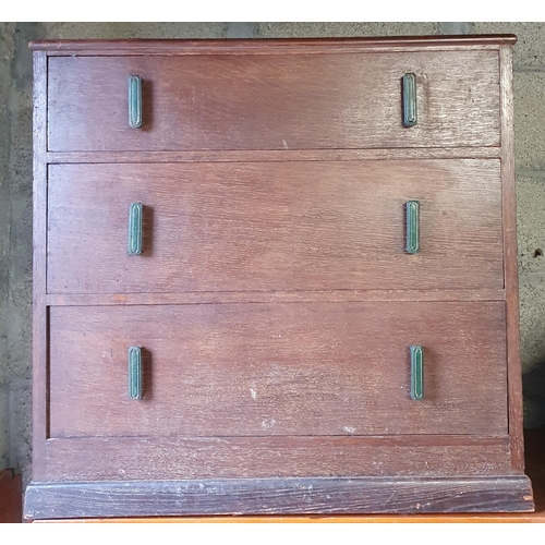 787 - A Neat sized Oak Chest of Drawers.
H 73 x 77 x 43 cm approx.