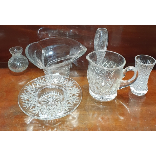 798 - A Quantity of Silver Plates , Crystal to include Waterford and other Glass ware.