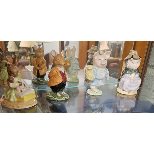 799 - Three Royal Albert Beatrix Potter Figures along with a Bunnykins figure. Tallest 10 cm approx.