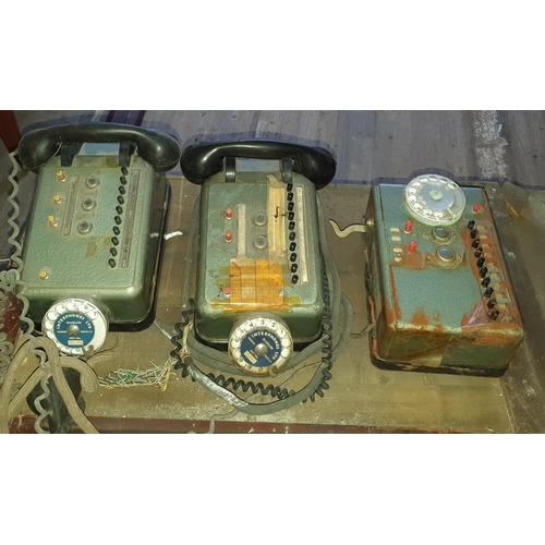 827 - A Vintage Dublin Switch Board Telephone system along with a suit case .