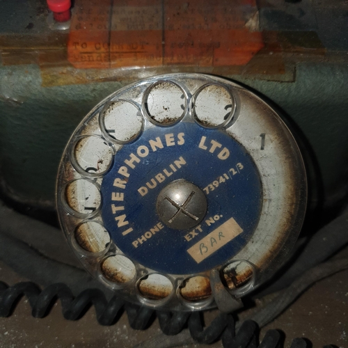 827 - A Vintage Dublin Switch Board Telephone system along with a suit case .