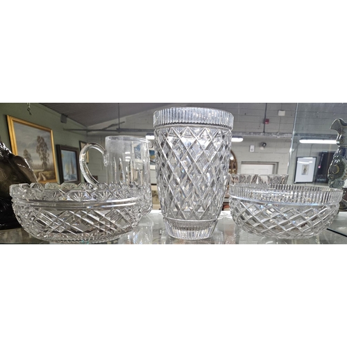 784 - A good Waterford Crystal Vase along with three Bowls.