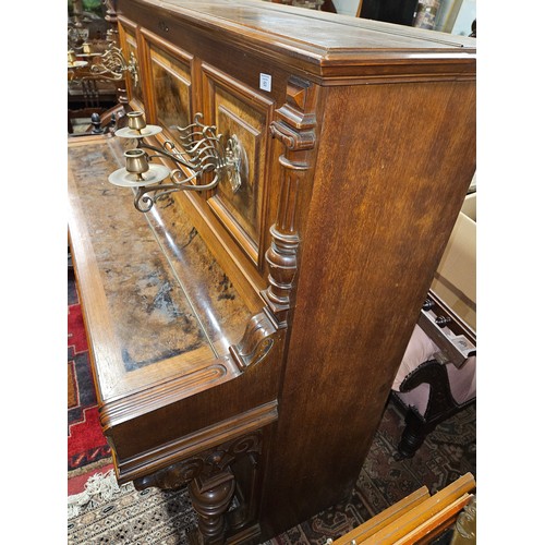 63 - A P Putz Dusseldorf upright Piano in a Walnut frame.
H 162 x W 142 x D 64 cm approx.