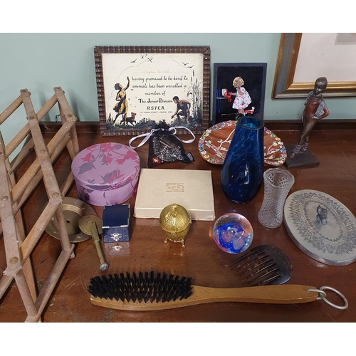 95 - A Grouped lot to include costume Jewellery, paper weight ,pictures ect.