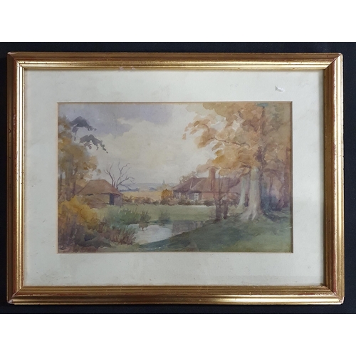 139 - An early 20th Century Watercolour of an estuary scene by B. Selley signed LR in its original frame. ... 