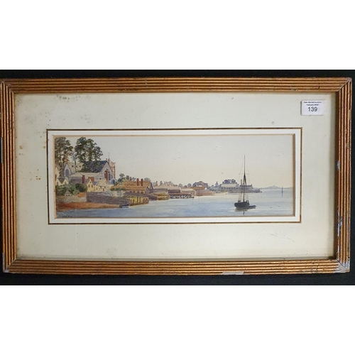 139 - An early 20th Century Watercolour of an estuary scene by B. Selley signed LR in its original frame. ... 