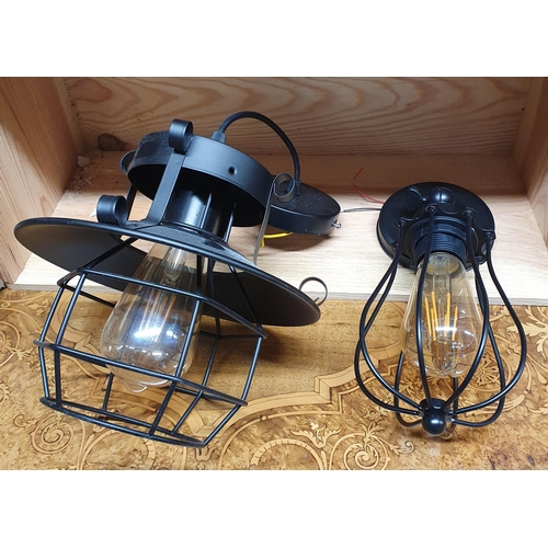 170 - A Group of as new retro style light fixtures.