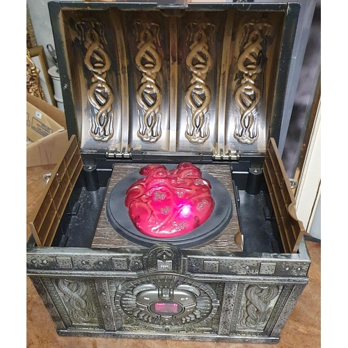 178 - An unusual Goth style  CD player in working order. Along with a group of DVD's,