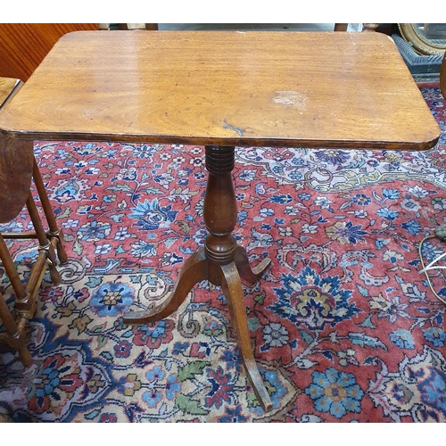 289 - An early 19th Century Mahogany rectangular Supper Table on tripod supports. 61 x 36 x H 69 cm approx... 