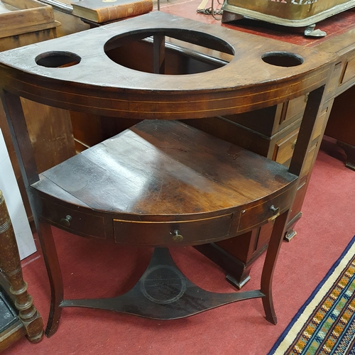 329 - A Georgian Mahogany Corner Washstand. W 65 x H 82 cm approx.