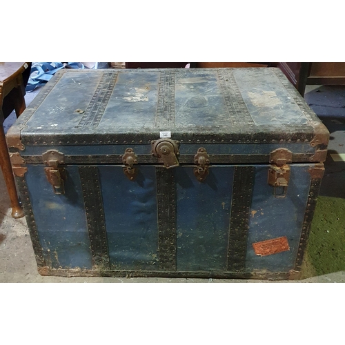 346 - A very large 19th Century Travel Trunk.
H 60 x W 102 x D 60 cm approx.