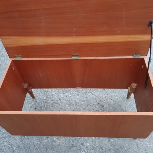 395 - A mid Century Blanket box, lacking bottom Panel.