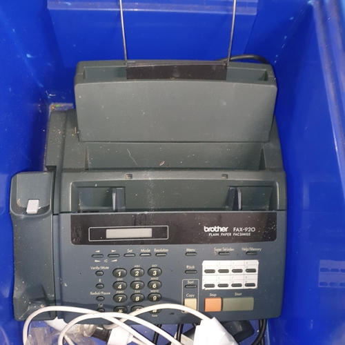 490 - A Sky Digital Box, TV wall bracket, Shredder, Fax machine, and other items.