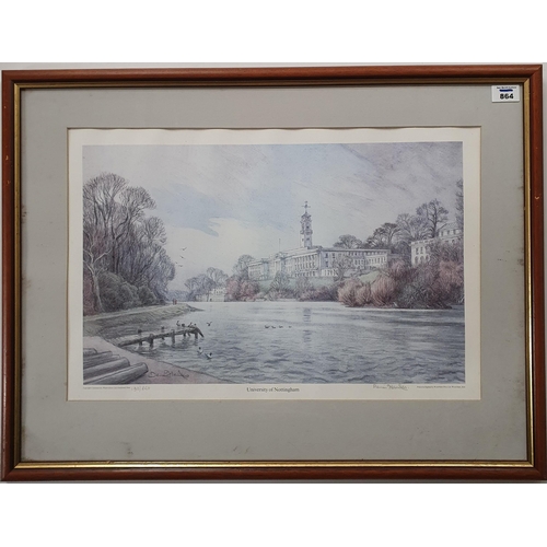 503 - A Framed color Print of Nottingham University.