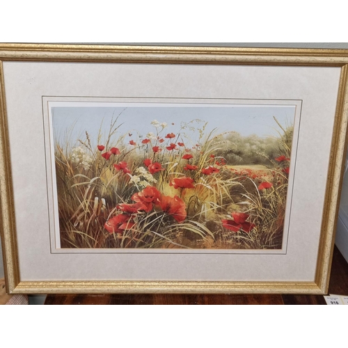 524 - A Still Life of Poppies Print.
H 50 x 65 cm approx.