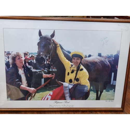 527 - A  framed Photograph of Reference Point after winning the Ever Ready Derby in 1987. By L Fordham and... 