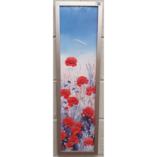 563 - A rectangular framed poppy Print .