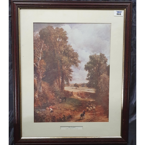 565 - A framed Print after Constable ''The Corn Field ''.