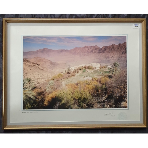 567 - A large Limited Edition 161/250 Photographic Image of The mountain Village of Wekan Oman .