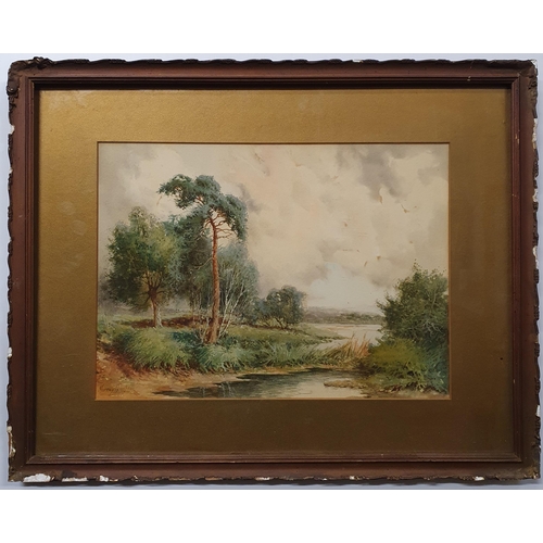 620 - Two 19th Century Watercolours of country scenes in original frames, signed Murray Thompson LL. 28 x ... 