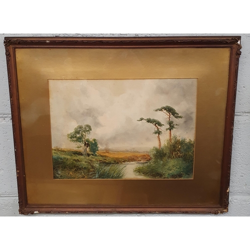 620 - Two 19th Century Watercolours of country scenes in original frames, signed Murray Thompson LL. 28 x ... 