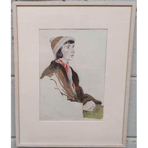 631 - Two 20th Century Watercolour and Pencil of two females. Indistinctly signed.
H 33 x W 23 cm approx.