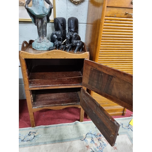 638 - A Mahogany Night Table with twin drawer top. H 76 x D 46 x W 52 cm approx.