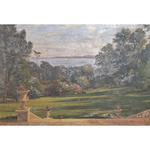 642 - A 19th Century Oil on Canvas of a classic garden scene by W D Finch. Signed and dated 1900 LR. 50 x ... 