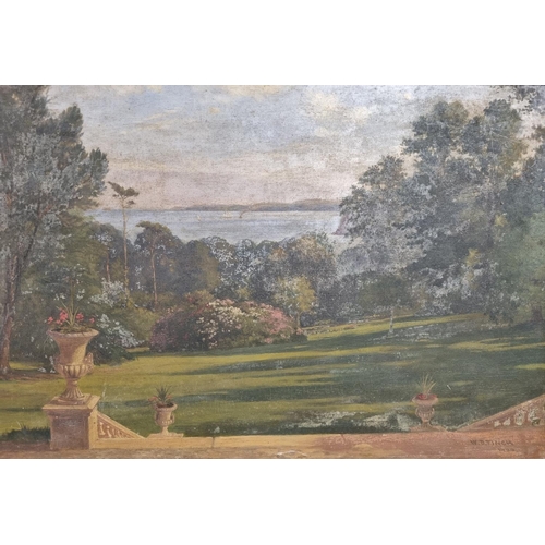 642 - A 19th Century Oil on Canvas of a classic garden scene by W D Finch. Signed and dated 1900 LR. 50 x ... 