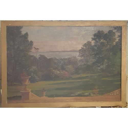 642 - A 19th Century Oil on Canvas of a classic garden scene by W D Finch. Signed and dated 1900 LR. 50 x ... 