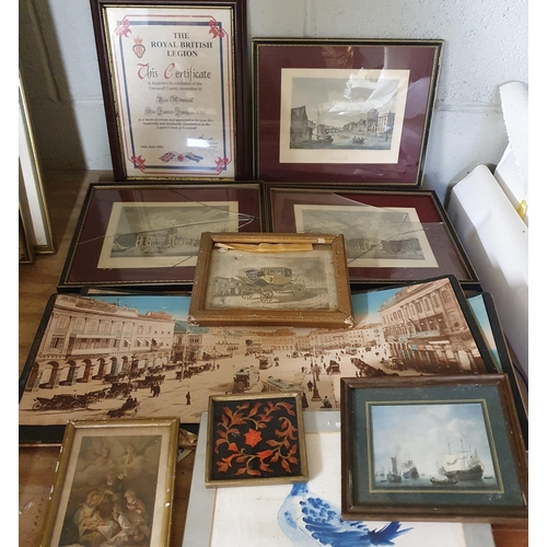 665 - A Quantity of Framed Pictures ,Various Mediums.