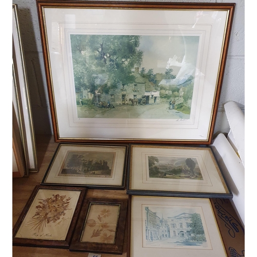 666 - A Quantity of Framed Watercolours and Pictures ,Various Mediums.