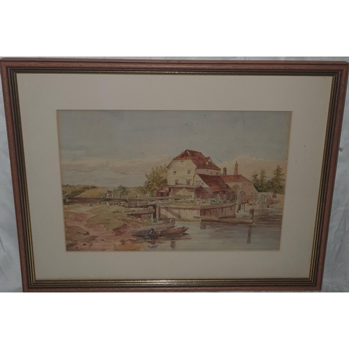 722 - A good pair of late 19th early 20th Century Watercolours of river scenes. No apparent signature. 24 ... 