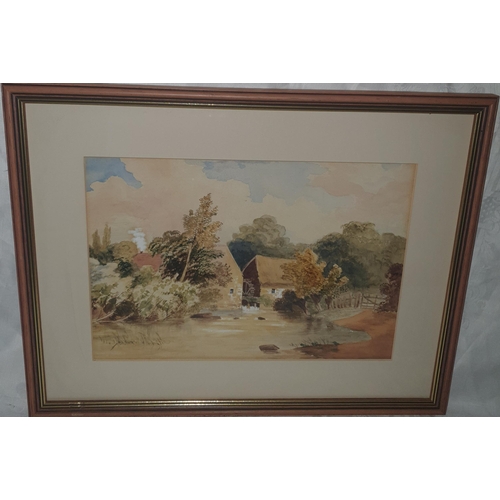 722 - A good pair of late 19th early 20th Century Watercolours of river scenes. No apparent signature. 24 ... 