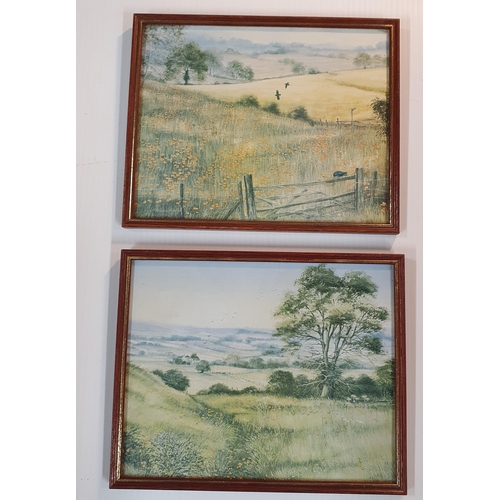 728 - Three coloured Prints of country scenes.